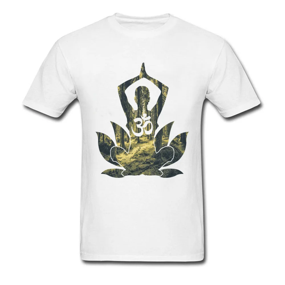 

Dicount Arrival Print T Shirt Men Round Neck 100% Cotton Tops T-Shirt Deep Woods Duality Om Bonze Meditation