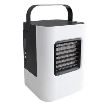 

Mini USB Portable Air Conditioner Fans Desktop Humidifier Air Fan Cooler Cooling Fan for Home Office with LED Light