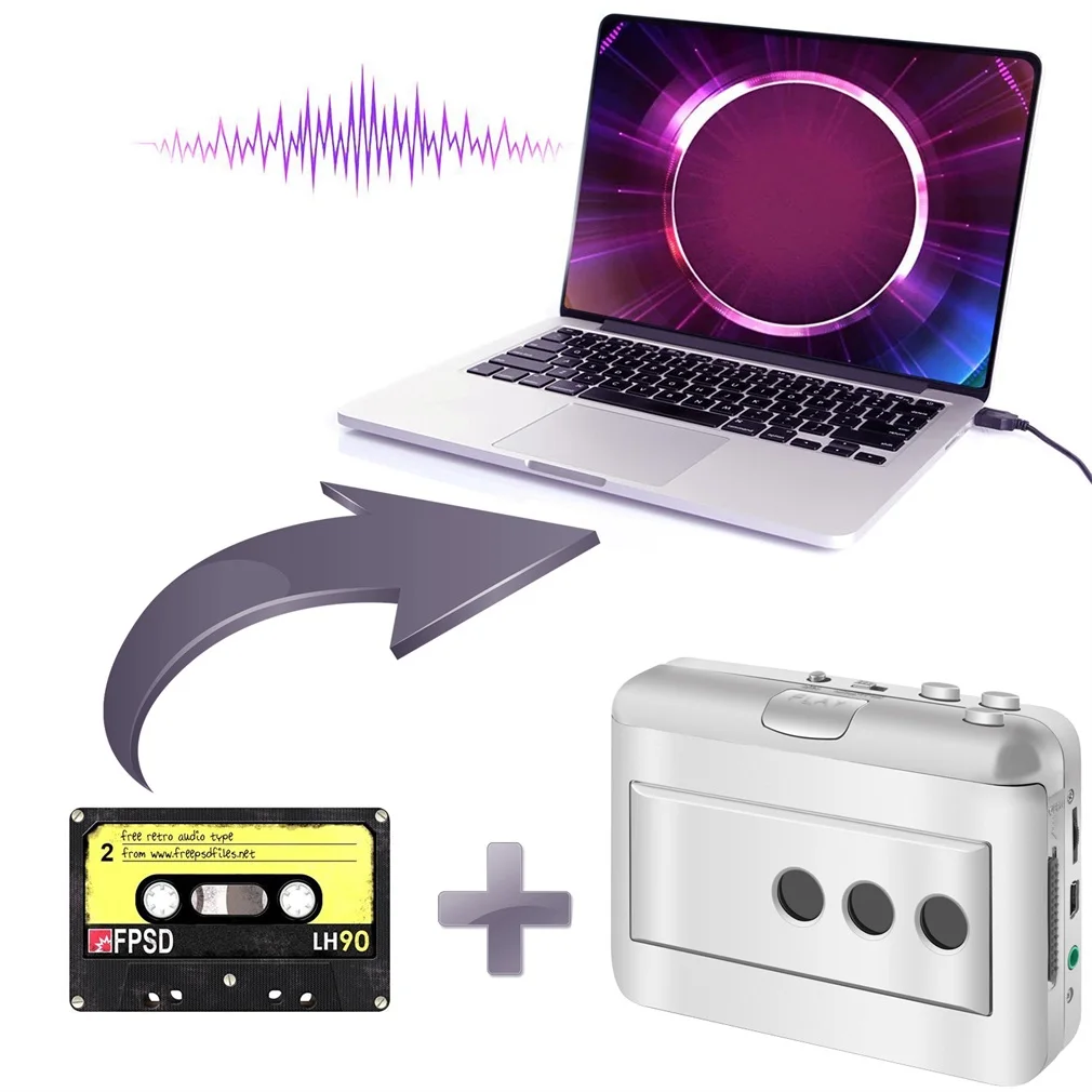 Кассетный usb-плеер лента MP3 конверсионный плеер Кассетная лента цифровой MP3 конвертер аудио выходной разъем и воспроизведение портативный