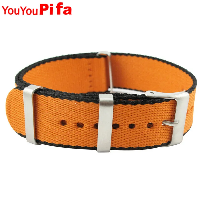 

Hot Sale Orange James Bond 007 Watch Strap 20mm Nato Style Nylon Watch Band Waterproof Casual Military Watchband Replacement