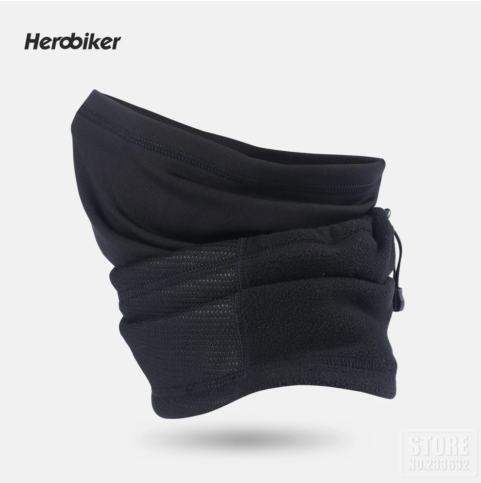 HEROBIKER мотоциклетная маска для лица, Зимняя Теплая Флисовая Балаклава, шапка с капюшоном, велосипедная штормовка, маска для лица, Мужская Флисовая мотоциклетная маска