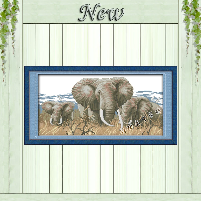 

Holy elephants home decor painting Counted Print on canvas DMC 14CT 11CT DIY Cross Stitch Needlework Kits Embroidery Sets animal