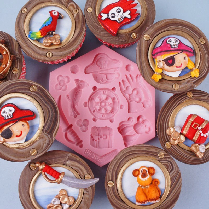 

Navigation Pirates Cupcake Silicone Mold Fondant Mould Cake Decorating Tools Chocolate Gumpaste Molds, Sugarcraft, Kitchen
