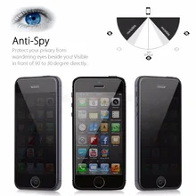 Анти-Шпион Конфиденциальности Закаленное Стекло Для iPhone 5 5S SE 5SE Полное Покрытие 9 H HD Clear Screen Protector