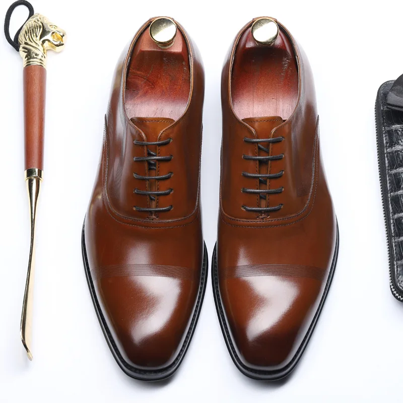 

Spring and summer new high-end quality men's handmade shoes England leather business dress casual men's shoes free shipping