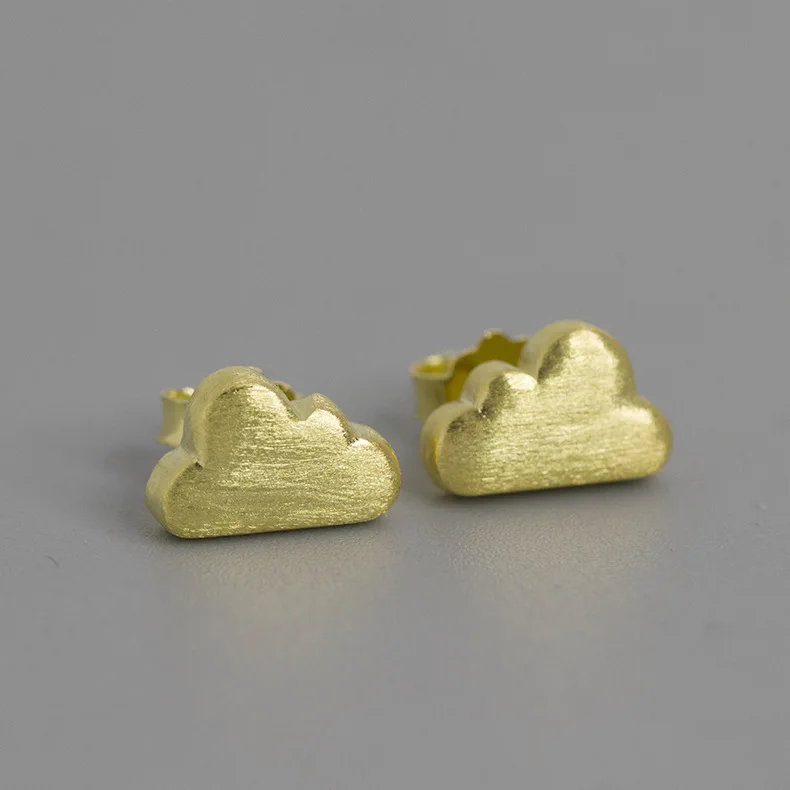 

INATURE 925 Sterling Silver Fashion Small Cloud Stud Earrings for Women Brincos