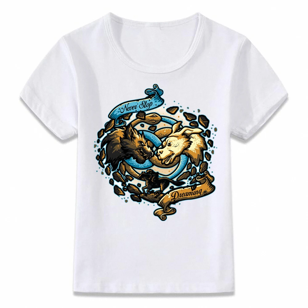 Детская одежда футболка Neverending Story Dragon для мальчиков и девочек рубашки