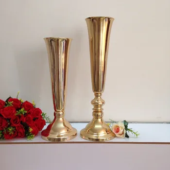 

hot style 19.7"/23.6" Gold wedding flower vase wedding table vase wedding decoration Wedding road leads 10 pcs