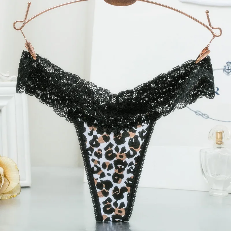 Plus Size S-XXL Woman Lace Thong G-String Sexy Briefs Lingerie Striped Panties Women Tangas Bragas T-back Female Underwear (10)