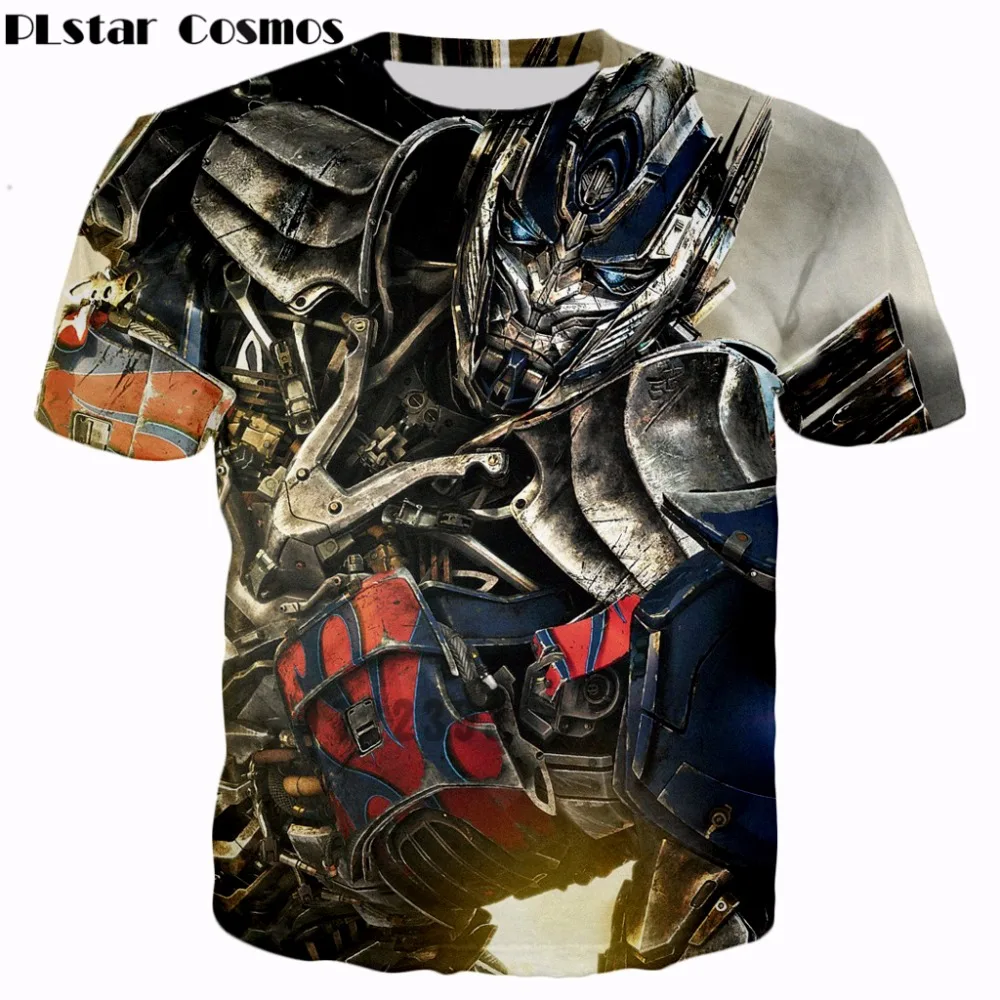 PLstar Cosmos 2018 Latest design pattern Brand Men T Shirt Optimus Prime 3d print Unisex summer 