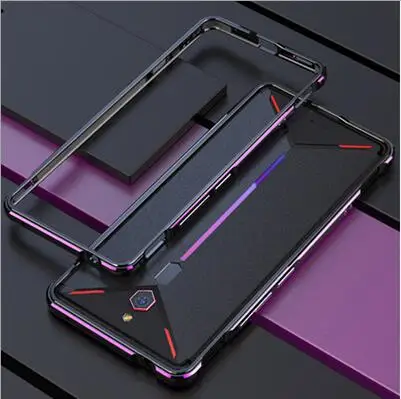 Black Purple Противоударный металлический каркас ПК Жесткий Чехол для Nubia Red Magic Mars чехол из алюминиевого сплава coque для красного волшебного Марса металлический бампер - Цвет: Black Purple