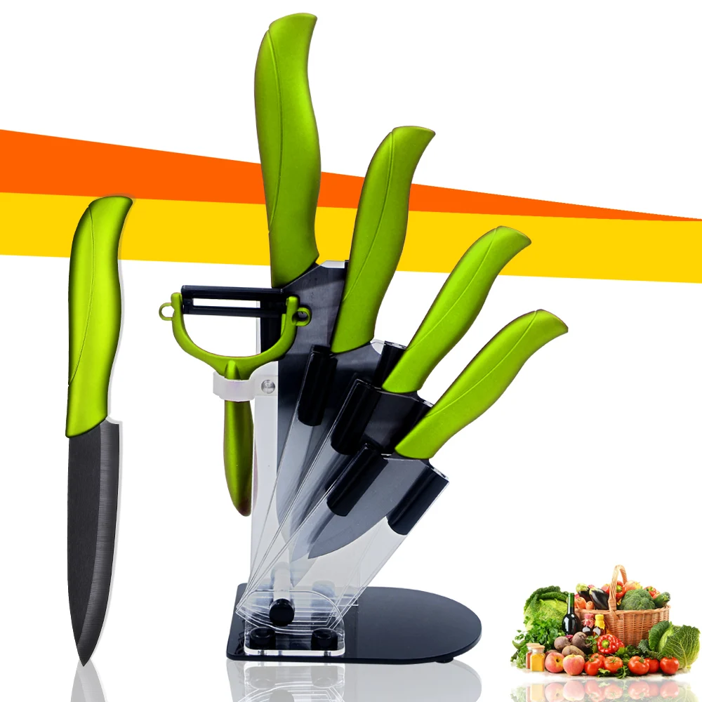 XYJ Brand Kitchen Knives Sets Paring Utility Slicing Chef Ceramic