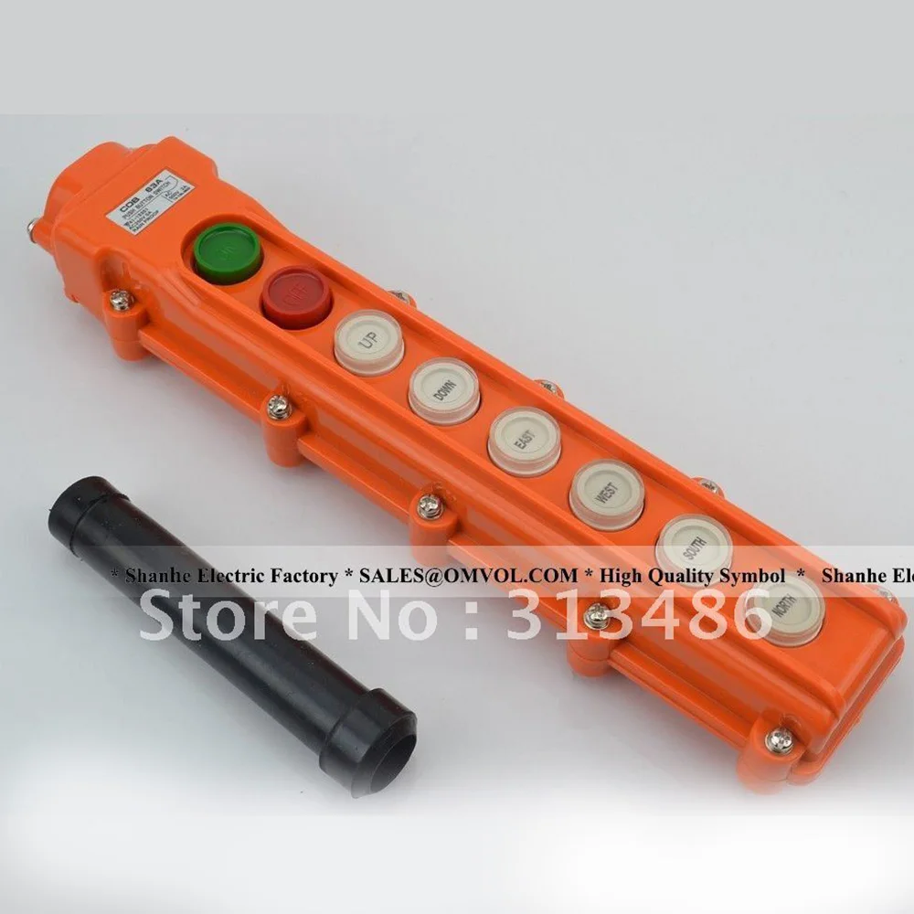 

1PC High-quality Hoist Switch Crane Switch Lift Switch English Letter On The Buttons COB-63A