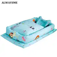 ALWAYSME เด็กทารก CO Sleeping เตียงแบบพกพา Bassinet ตะกร้าเด็กเดินทางเด็กกันชนเครื่องนอนชุด