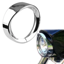 HARLEY ACESSÓRIOS DA MOTOCICLETA PRETA 7 “FAROL GUARNIÇÃO ANEL FLHS VISOR PARA HARLEY FLH FLHT ROAD KING 60-13