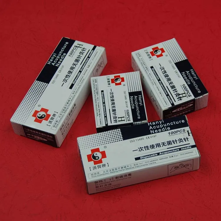 10 коробок 100 шт иглы для массажа красоты hanyi одноразовые иглы для иглоукалывания 0,17*7 мм/0,18*13 мм для использования лица