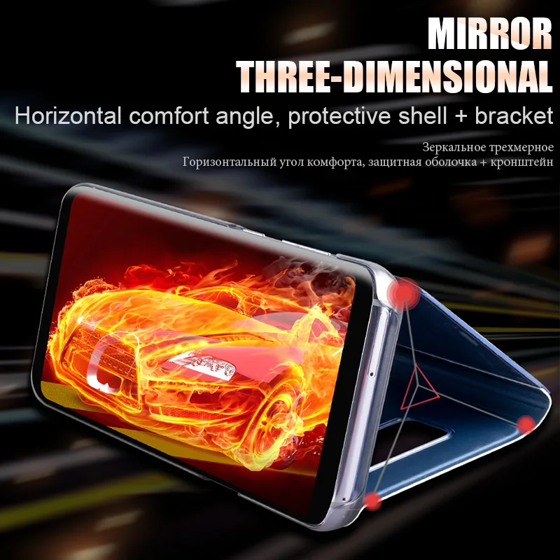 ZNP умное зеркало откидная крышка чехол для samsung Galaxy S8 S9 S10 плюс S7 край S10E Note 9 8 A6 A8 J8 J6 J4 Plus A9 A7 A5 чехол для телефона