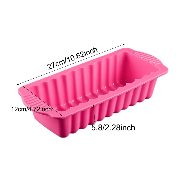 3D Silicone Toast Bread Mold For Chiffon Sponge Cake Mould Bakery Brownie Cake Pan Rectangular Shape Bakeware Baking Tools