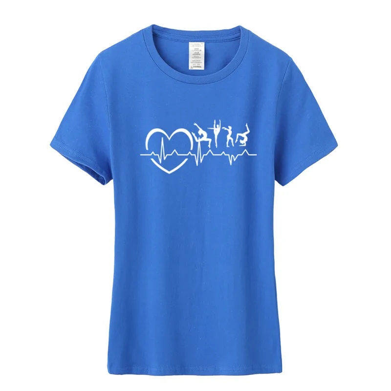 Новинка, летние женские футболки для гимнастики с сердцебиением, хлопковые женские футболки с коротким рукавом для гимнастики, женские футболки для девушек, футболки для гимнастики с сердцебиением, TM-006 - Цвет: As picture