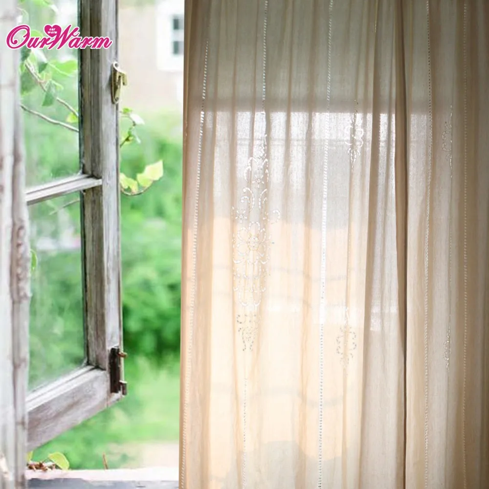 Tab Top Curtain Французский Страна Хлопок Белье Крючком Кружева Панель Пелерина настроить для Гостиной Отеля Кафе