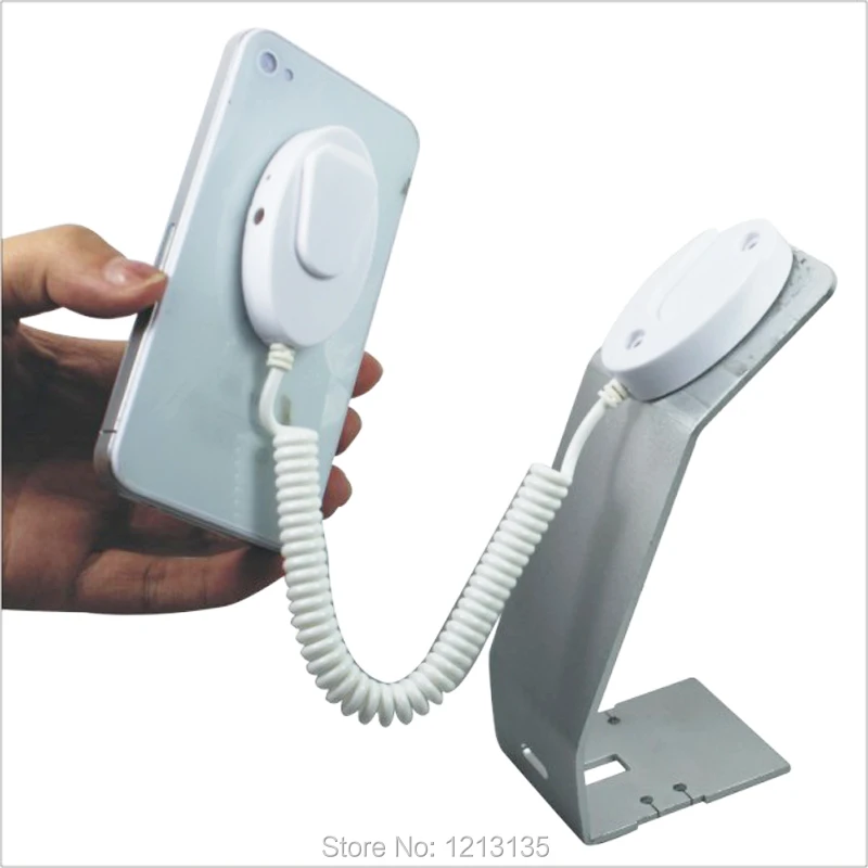

10 pcs/Lot mobile retractable anti theft stand cell phone security display holder with adhesive sticker