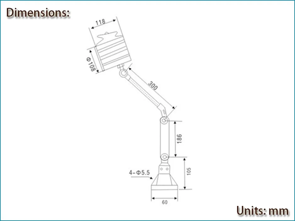 HNTD 6 W AC 110-240 V TD04 светодиодный Длинные Руки раза водонепроницаемый свет работы станков с ЧПУ освещение светодиодный прожекторы IP65