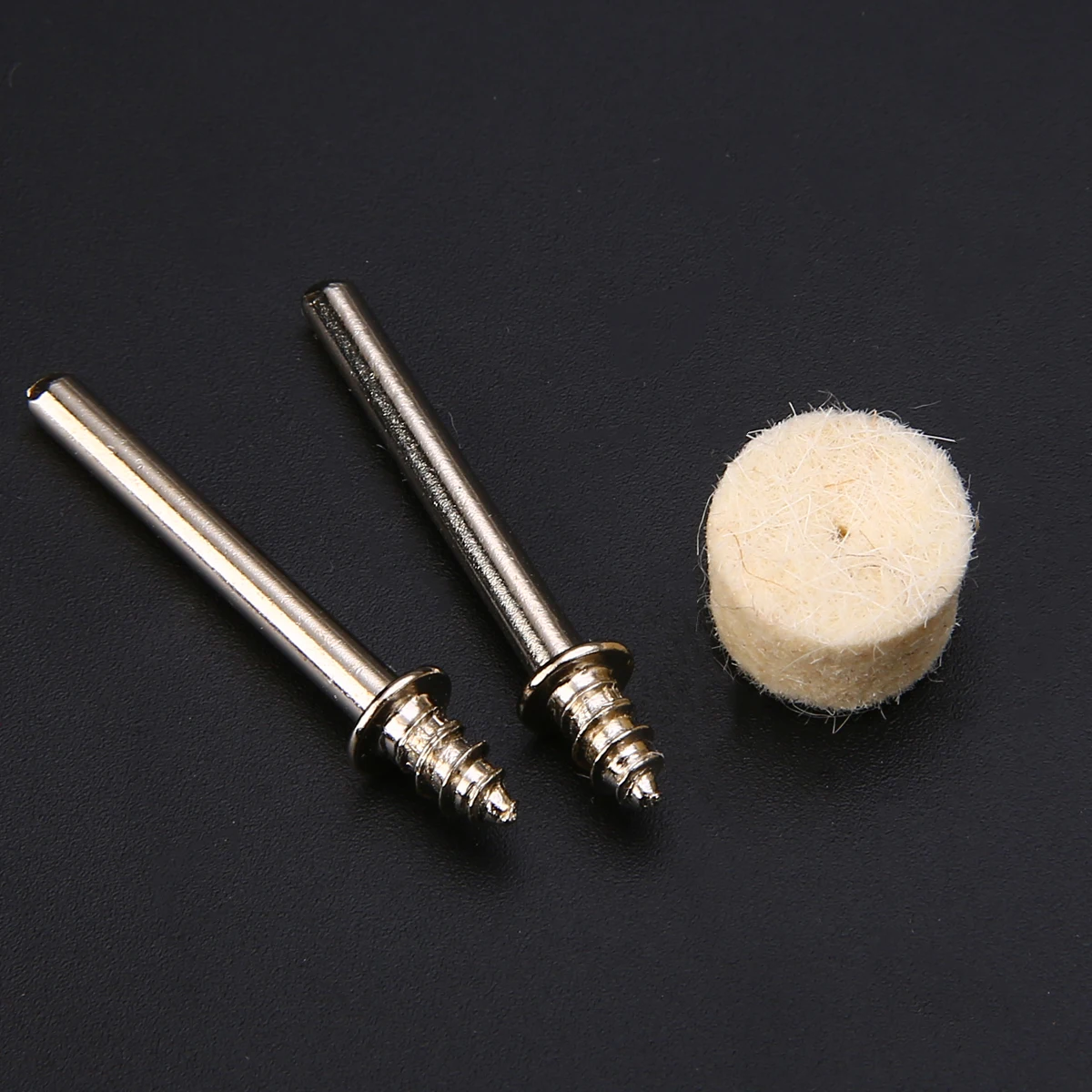100pcs 13mm Wool Felt Polishing Buffing Wheel Grinding Wheels Polishing Buffing Pad with 2 Shanks for Abrasive Tools