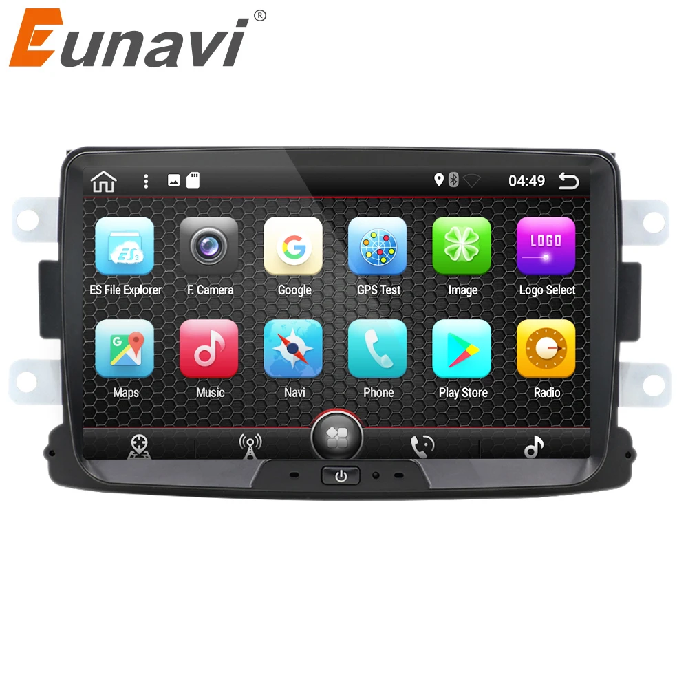 

Eunavi single 1 Din Android 7.1 8'' Car Radio GPS Navigation For Renault Duster 2010 Stereo 2G RAM quad core USB Free camera map