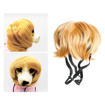 

Pet hat Dog Cute Costumes Wavy Syethetic Hair Cat Wigs-gift Supplies Party Style