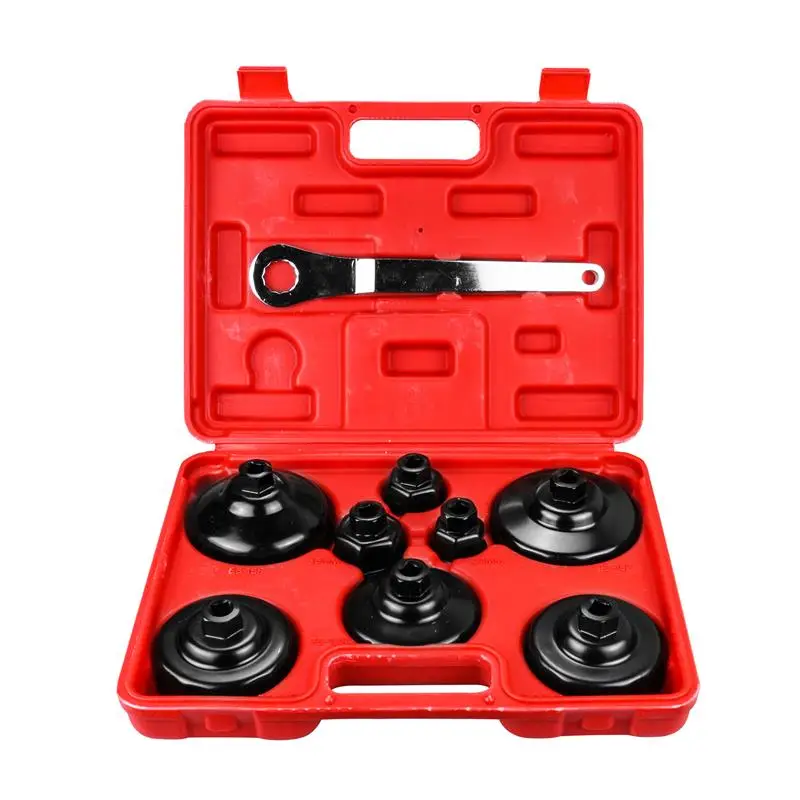

The oil filter cap wrenches 9PCS Oil Filter Wrench Kit Cap Engine Tool Remover for Auto Motorcycle Aluminum Alloy