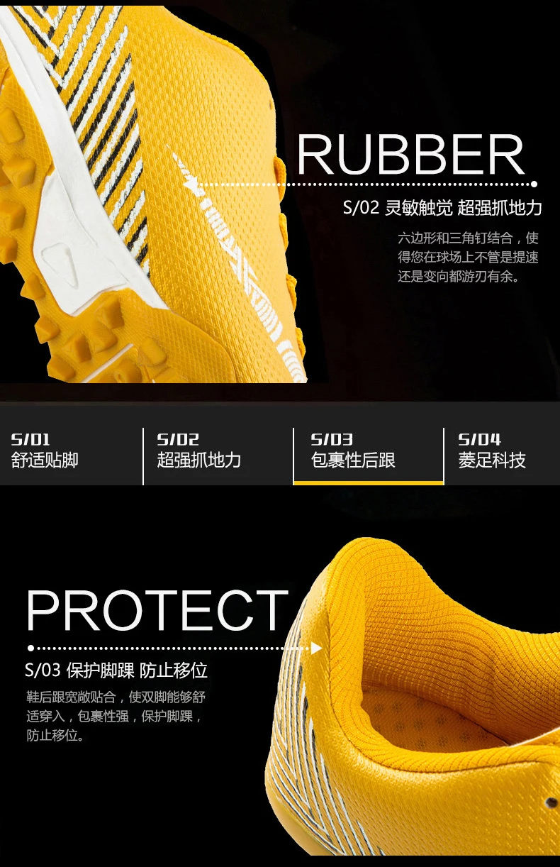 Outdoor Long Spikes Men Soccer Shoes Sneakers Cleats Turf Male Sport Football Shoes Rubber Men Boys Trainers Foot Ball Indoor 6