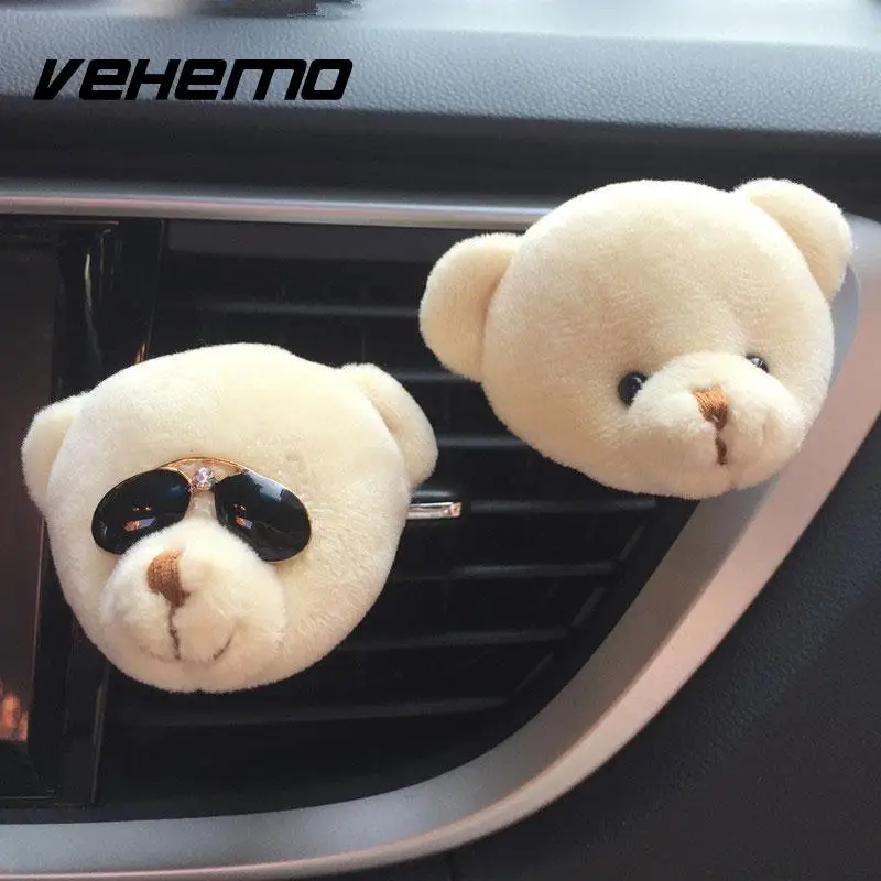 

Vehemo 1PC Car Styling Bear Car Perfumes Cartoon Air Freshener Air Conditioning Vent Flavoring Perfume Clip