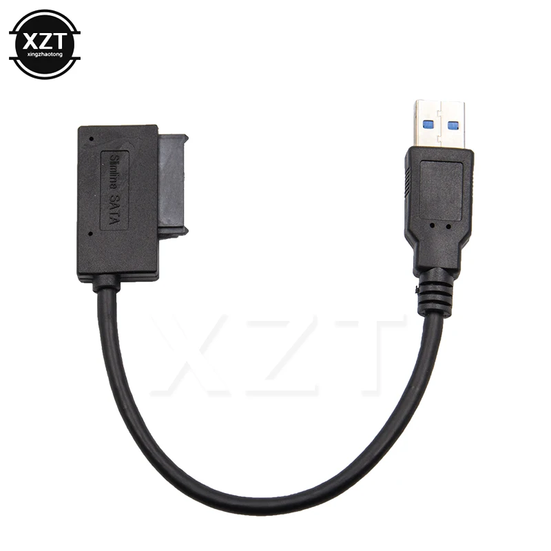 

25cm USB 3.0 to 7+6 13Pin Cable Indicator HDD Caddy Drive Adapter for Notebook's DVD/CD-ROM