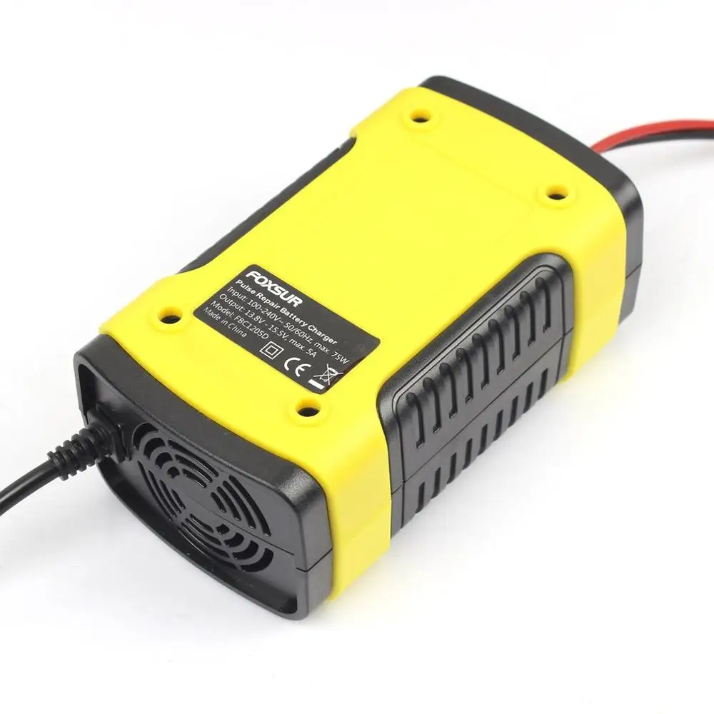 

Car Battery Charger Automobile Motorcycle Intelligent Pulse Repair 12V 5A LCD Motocycle Battery Charging Device
