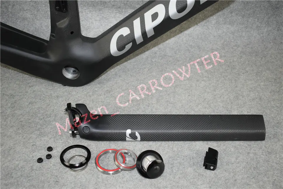 Clearance Silver logo Black T1000 3K/1K CARROWTER bicycle Cipollini NK1K carbon road bike frame with BB68/BB30 Matte/Glossy 14