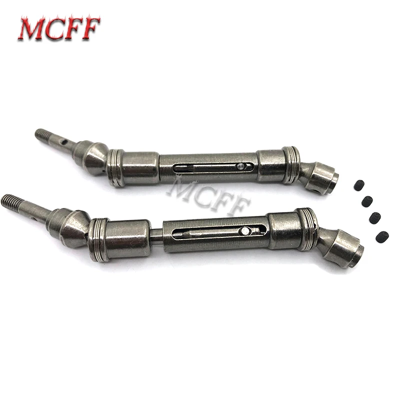 

1 pair 110-140mm RC Car Upgrade Part Metal Front Rear Universal Drive Shaft CVD For 1/10 Models Slash 4x4
