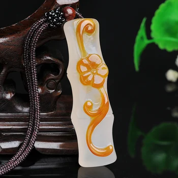 

Festival Festival high Wealth bamboo pendant fashion elegant Men and women necklace Attached certificate