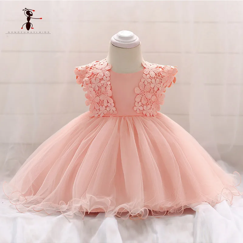

Kung Fu Ant 2018 Girls Chiffon Summer Sleeveless Pink White Bow Cute Dresses Fashion Nice Clo L1838XZ