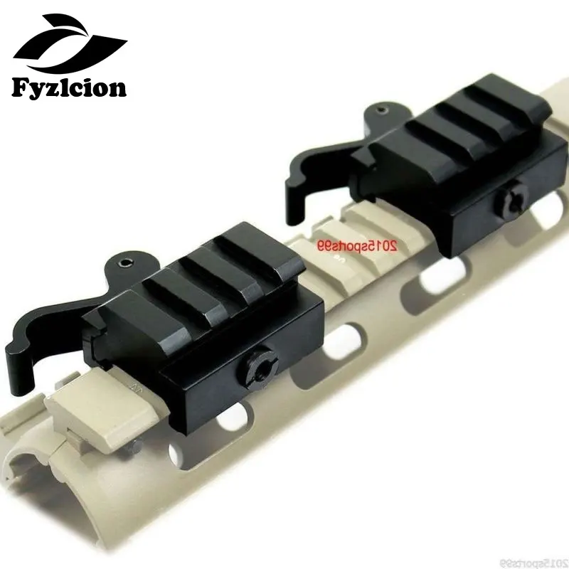 

Tactical 2x Quick Detach Release Half Inch 1/2" Riser Block QR Scope Mount Picatinny Rail