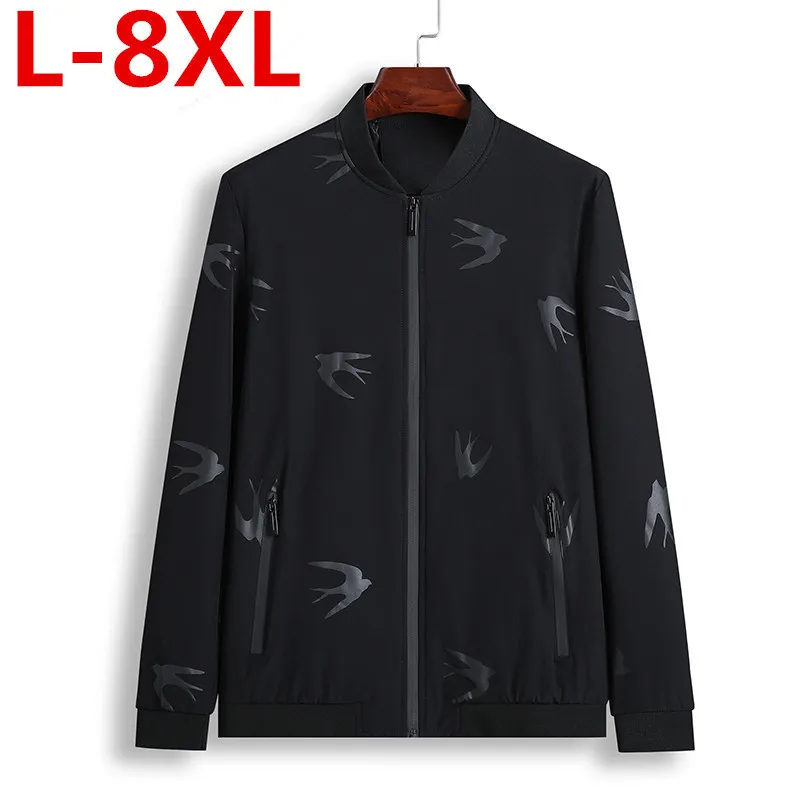 Большой плюс размер 8XL 7XL 6XL мужская куртка брендовая одежда мужские куртки, пальто высшего качества черная темно-синяя ветровка верхняя одежда для мужчин