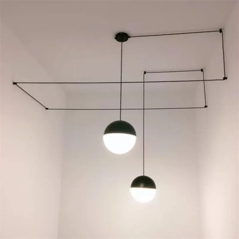 Nordic Diy Geometric Led Pendant Lamp Lines String Globle Nordic Diy Geometric Led Pendant Lamp