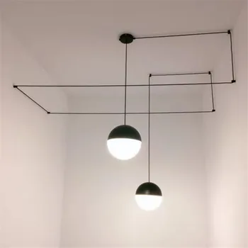 

Nordic DIY Geometric Led Pendant Lamp Lines String Globle Pendant Light Ball Hanging Lamp Living Room Bedroom Lustre Luminares