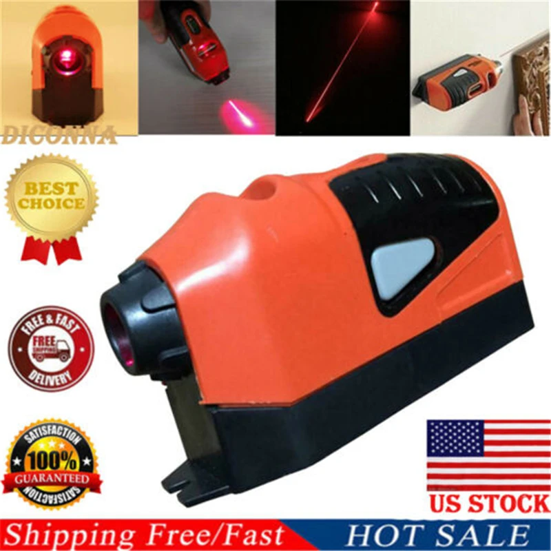 

US New Laser Spirit Level Guide Straight Project Line Tool Hang Picture Plastic