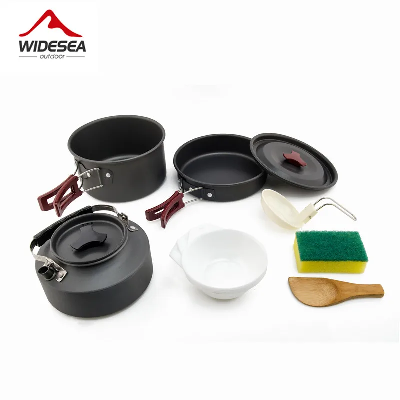 Online Widesea utensilios de cocina de Camping Al Aire Libre juego de utensilios de camping vajilla de cocina set vajilla viajes Cubiertos Utensilios senderismo de picnic conjunto