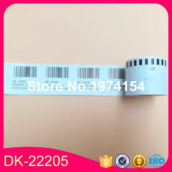5-рулонная этикетка P-Touch Brother DK-22205 совместимая с Etiketten 62 мм x 30 48 м непрерывная 2-3/7