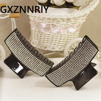 Black Hair Claw Clips for Women Crab Accessories Rhinestone Claws Clip Hairclip Hairpins Crab Clamp Korean Fashion Jewelry Gifts handmade fashion jewelry claws natural stone hair jewelry metal hair clip for women girls vintage chinese style accessories hai