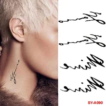 

Waterproof Temporary Tattoos Sticker Text Cartoon Animal Deer Butterfly Knot Flower Fake Tattoo Body Finger Art Men Women Tattoo