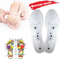 1 пара Акупрессура магнитный массажер стоп-терапия рефлексотерапия боли рельефные стельки FK88