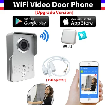 

[Upgrade 720P New APP] Wireless IP Wifi Video Doorbell Intercom System Video Door Phone Camera + Mini Bell Support IOS Android