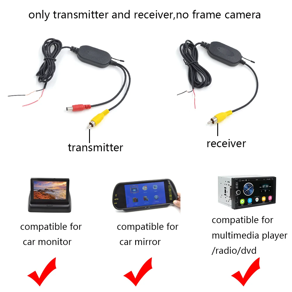 Wireless kit for dvd 2,4G Беспроводная Автомобильная камера видео передатчик и приемник для беспроводной автомобильной камеры - Название цвета: Wireless kit for dvd